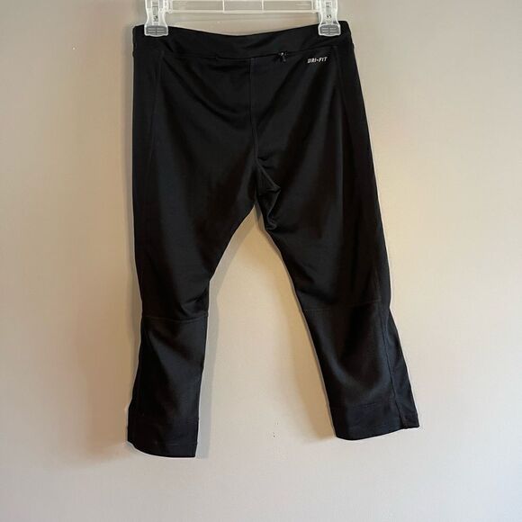Nike Dri Fit Crop Leggings in Black | SZ S - Picture 5 of 6